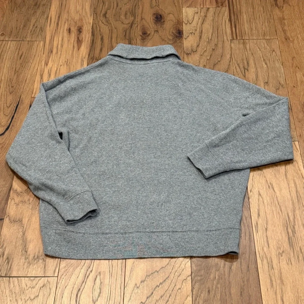 Polo Ralph Lauren Mens LT Tall Shawl Collar Button Pullover Sweatshirt Grey